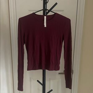 Babaton Deep Burgundy Long Sleeve Top